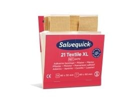 Plaster, Salvequick tekstil 6470, XL, pakke a 6 stk