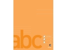 Skrivehæfte Bantex, 17 x 21 cm, 1/2 blank, 1/2 linjeret(8,5 mm), orange, 20 stk.