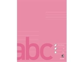 Skrivehæfte Bantex, 17 x 21 cm, 1/2 blank, 1/2 linjeret (14,5 mm), pink, 20 stk.