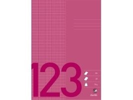 Skolehæfte Bantex A4 kvadreret 5x9 mm bordeaux - (10 stk.)