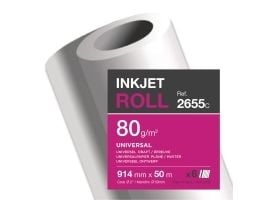 Plotterpapir, Clairefontaine Universal 80 g, 914 mm x 50 m, pakke a 6 stk
