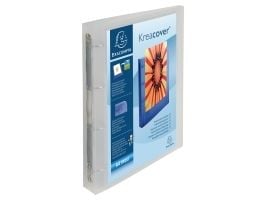 Exacompta Kreacover Chromaline - Ringperm - bokryggbredde: 40 mm - for A4 Maxi - kapasitet: 225 ark - translucent hvit