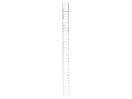 Spiralryg, Pavo, wire, hvid, 9,5 mm, pakke a 100 stk