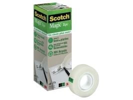 Tape, Scotch Magic, usynlig tape, A Greener Choice, 9 ruller, 19 mm x 33 m