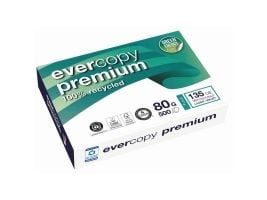 Genbrugspapir, Evercopy Premium A4, 80 g, 5 pakker a 500 ark
