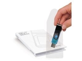 USB-fickor 3L® Djois självhäftande HxB 9 x 5,25 cm transparent 10-pack