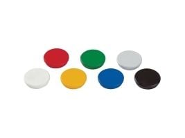 Dahle-magneetit 32 mm pyöreät, värilajitelma - 10 kpl/pakkaus