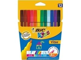 Tuscher, BIC Kids Visa, fin spids, pakke a 12 stk