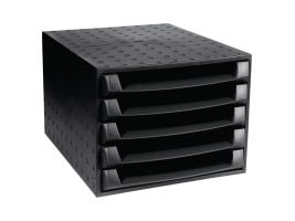 Exacompta Ecoblack THE BOX - Skuffskap - 5 skuffer - for A4 Plus (210 x 330 mm)