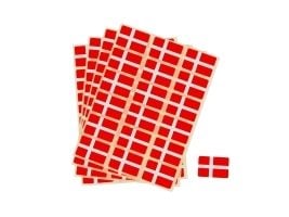 Dansk flag, selvklæbende, 15 x 22 mm, pakke a 72 stk