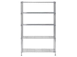 Reol Alba chrome stål med 5 hylder large