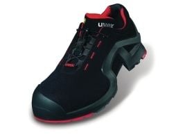 Uvex 85162, Unisex, Voksen, Vernesko, Sort, Rød, ESD, S3, SRC, Hurtigsnører