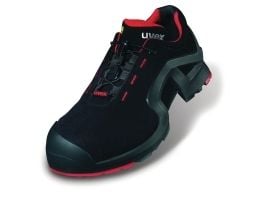 Uvex 85162, Unisex, Voksen, Vernesko, Svart, Rød, ESD, S3, SRC, Hurtigsnører