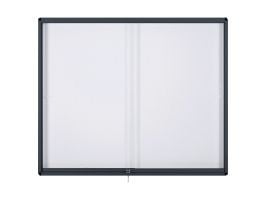 Opslagsskabe, Bi-Office, sikkerhedsglas, indendørs, skydelåger, 15 x A4 ark
