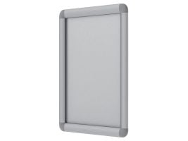 Rambyggnad Bi-Office Curled Snap displayram silver 21 x 29,7 cm A4