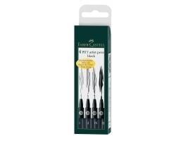 Faber-Castell PITT artist - Børstepenn- og finlinjersett - permanent - svart - fargeblekk