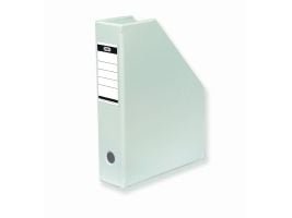 Tidsskriftkassette Elba, A4, 6,5 cm ryg, hvid