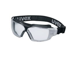 uvex pheos cx2 sonic - Vernebriller - klart glass - polykarbonat, textile - svart, hvit