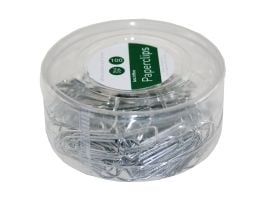 Papirclips, 26 mm, sølv, pakke a 100 stk.
