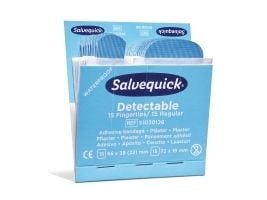 Plåster Salvequick Blue Detectable, 6 st/förpackning