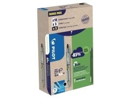 Pilot B2P Ecoball, Klips, Uttrykkbar kulepenn med hengefeste, Gjenfyllbar, Sort, 1 stykker, Medium