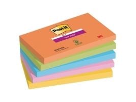 Post-it Super Sticky Notes Boost, 76 x 127 mm, 90 ark per block, paket med 5 st