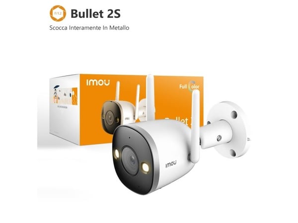 IMOU Bullet 2S - Verkkoturvakamera - luoti - ulkona - säänkestävä - väri (päivä/yö) - 2 MP - 1920 x 1080 - 1080p - kiinteä polttoväli - ääni - lang...