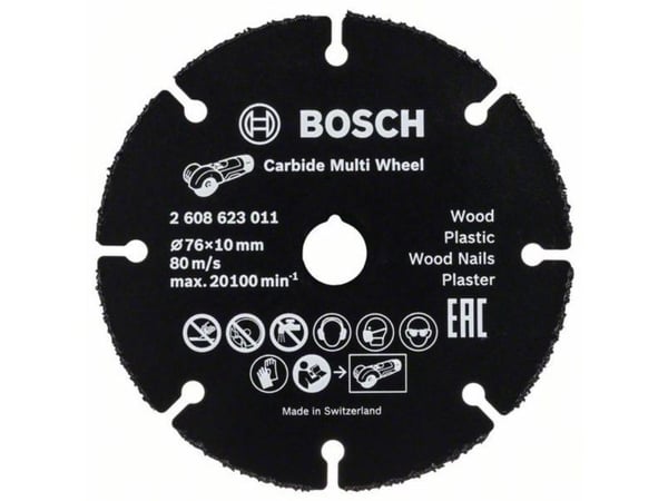 Bosch LEIKKUULEVY MULTIWHEEL HM 76X10MM GWS10,8