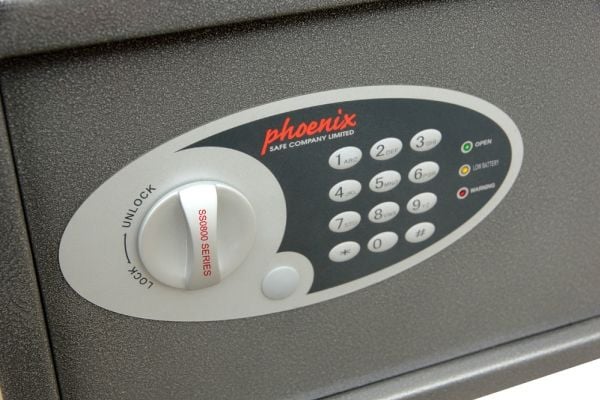 Phoenix Safe Co. Vela SS0801ED, 10 l, Grafitt, Nøkkel, Stål, 310 mm, 200 mm