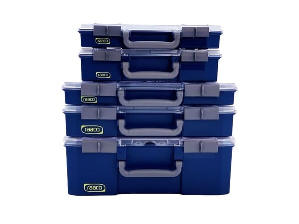 raaco CarryLite 80 4x8-9, Blå, Polykarbonat (PC), Polypropylen (PP), 337 mm, 278 mm, 79 mm, 987 g