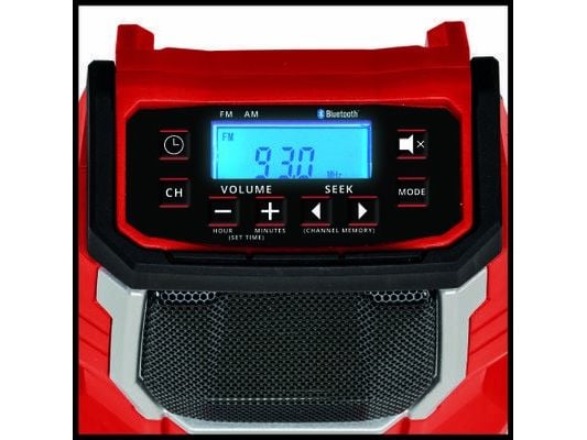 Einhell TC-RA 18 Li BT, Bærbar, Digitalt, AM, FM, 87,5 - 108 MHz, 522 - 1620 kHz, LCD - SOLO
