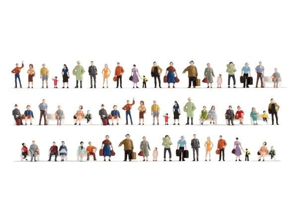 NOCH Mega Economy Figures Set, TT (1:120), Flerfarget