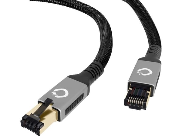 OEHLBACH D1C13353, 2 m, Cat8.1, RJ-45, RJ-45, Musta, Kulta