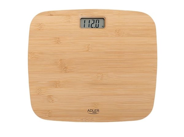 Adler AD 8173, Elektronisk personvekt, 150 kg, 100 g, Bamboo, kg/lb, firkant