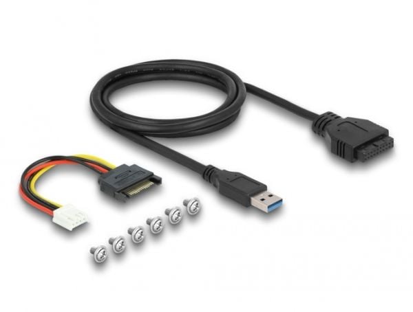 Delock - Lagerbrønnportspanel - USB-C x 2, USB 3.2 Gen 1 x 2 - svart