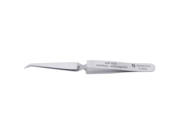 Bernstein pincett for elektronikk 5-858 universell 31c flat, bøyd 125 mm
