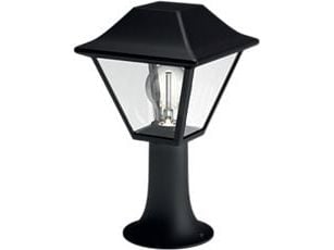 Philips myGarden Alpenglow-sokkel/stilys, 60 W, E27, ingen pære, Utendørs sokkel/stang-belysning, Svart, Aluminium, Glass, IP44, Hage, Terrasse, I