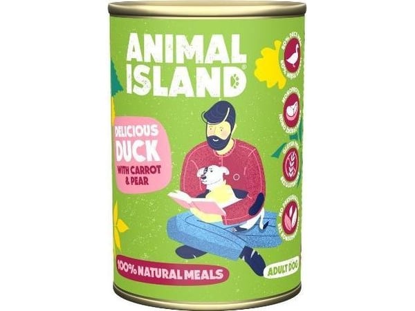 ANIMAL ISLAND våt hundemat med hirse og gulrøtter – 400 g