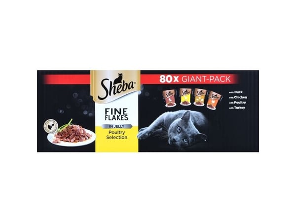 Sheba 4770608257835, Voksen, Kylling, And, Fjærfe,80x85 g