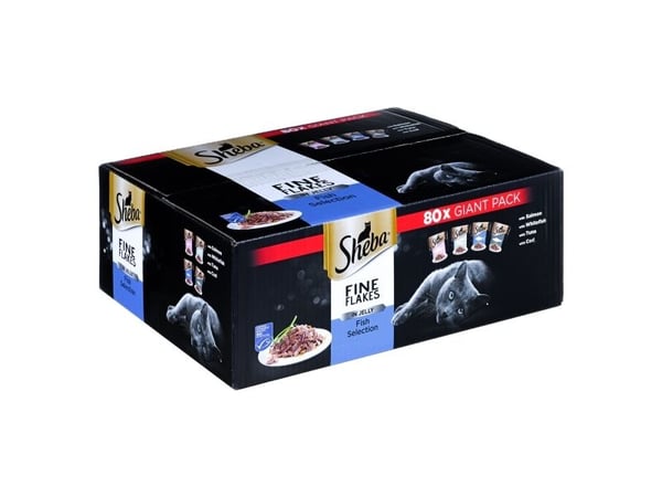 SHEBA Delicacy Fish Flavours in Jelly - kissan märkäruoka - 80x 85g