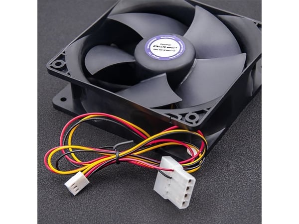 Qoltec ForceFan - Insert tuulettimella - 6000 RPM, 12 V - 120 mm - musta