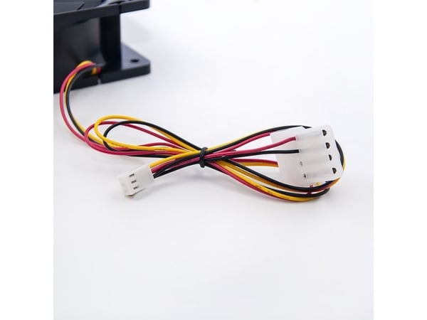 Qoltec ForceFan - Insert tuulettimella - 6000 RPM, 12 V - 120 mm - musta