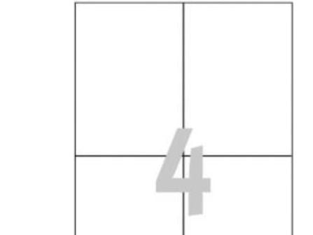 Avery Zweckform - A6 (105 x 148 mm) 400 etikett(er) (100 ark x 4) gjenbrukbare etiketter