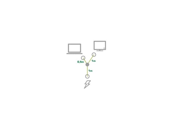 InLine 16653D, 2 m, CEE7/7, C13-kontakt