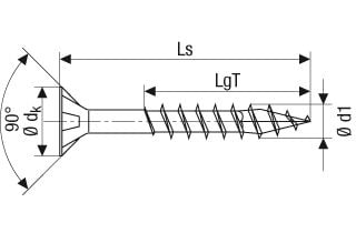 SPAX 0191010500703, Ruuvi, Metalli, Sinkki, Puu, Uppokanta, Torx, Metallinen