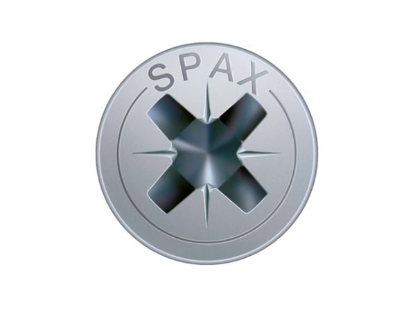 SPAX 1081010400205, Ruuvi, Metalli, Puu, Tasainen, Osittainen kierre, Harmaa