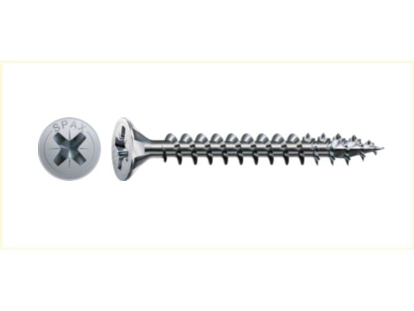 SPAX 4003530003929, Skru, Metall, Tre, Flat, Kromfarget, Delgjenge