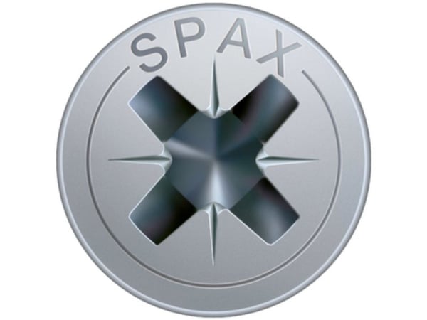 SPAX 4003530003929, Skru, Metall, Tre, Flat, Kromfarget, Delgjenge