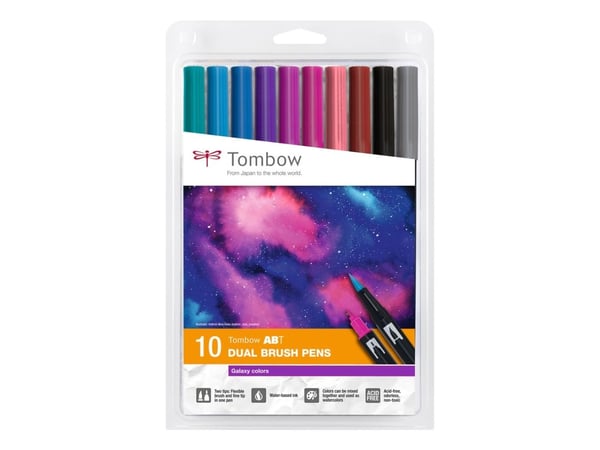 Marker Tombow ABT Dual Brush Galaxy Colours - (10 stk.)