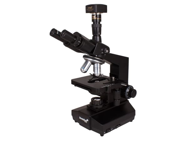 Levenhuk D870T, Digitalt mikroskop, Svart, 2000x, 40x, WF10x, WF20x, Halogen